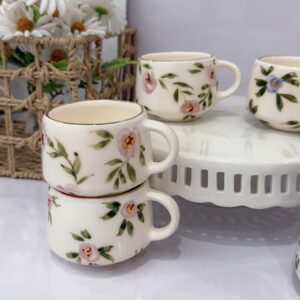 فنجان طلا گلدار